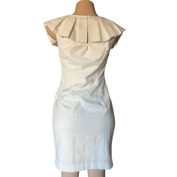 TED BAKER LONDON Sleeveless Dress Cream Bodycon Summer Women's Size 2 - Picture 5 of 9